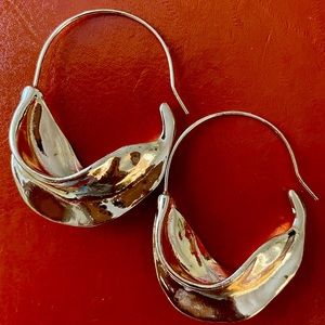Gold hoop earrings stainless steel bulky